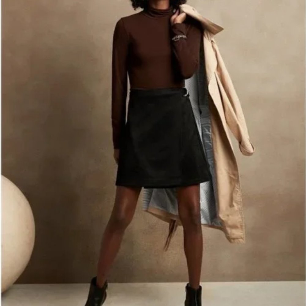 Banana Republic Factory Vegan Suede Mini Skirt NWT